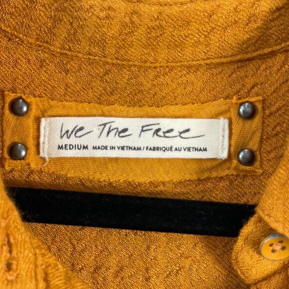 NEW Free People We The Free Autumn Pearl Textured Button Up Oversized Shirt Top - Picture 5 of 10